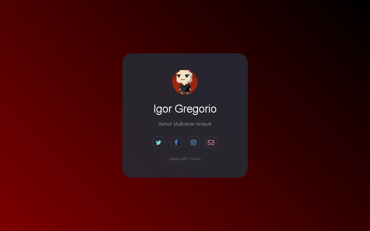 Carrd profile picture for @igor
